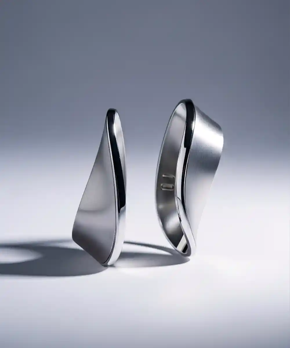 Abstract metallic object.